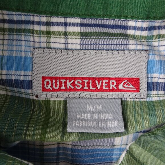 Quiksilver Men Button up Plaid Shirt Size M - Picture 3 of 6